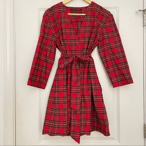 Zara Red Plaid Dress
